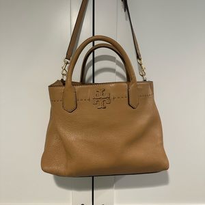 Tory Burch McGraw triple compartment tote satchel